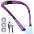 Lampe de lecture LED pour le cou, lumière pour lire au lit, 3 couleurs, 6 niveaux de luminosité, bras flexible, rechargeable, durable, parfaite pour lire, tricoter, camper, réparer