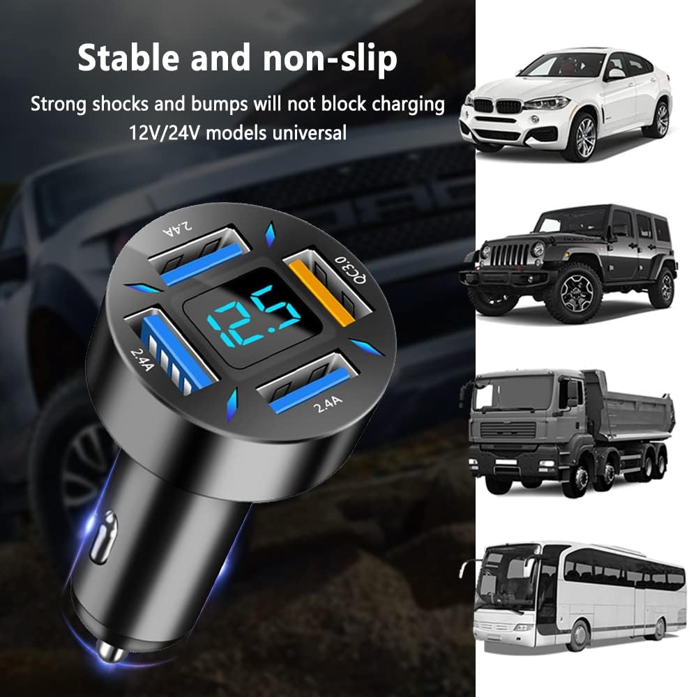 Caricabatterie per auto 66W Super Carica Veloce con USB PD & QC 3.0 – Universale per accendisigari 12-24V