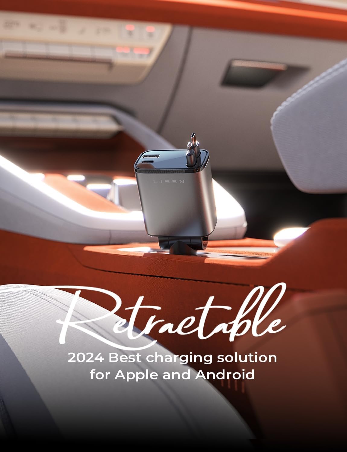 Caricatore da Auto Retrattile 69W USB C