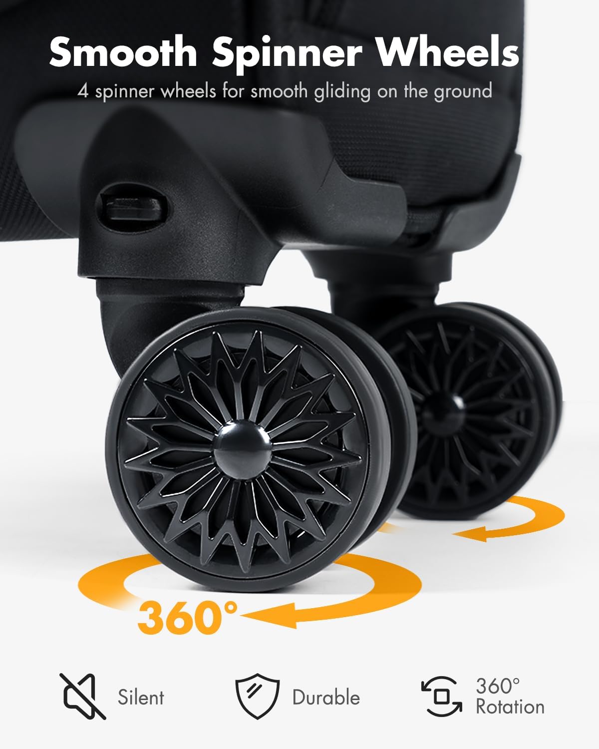 Bagaglio approvato dalle compagnie aeree da posizionare sotto il sedile, con ruote girevoli e scomparto per laptop