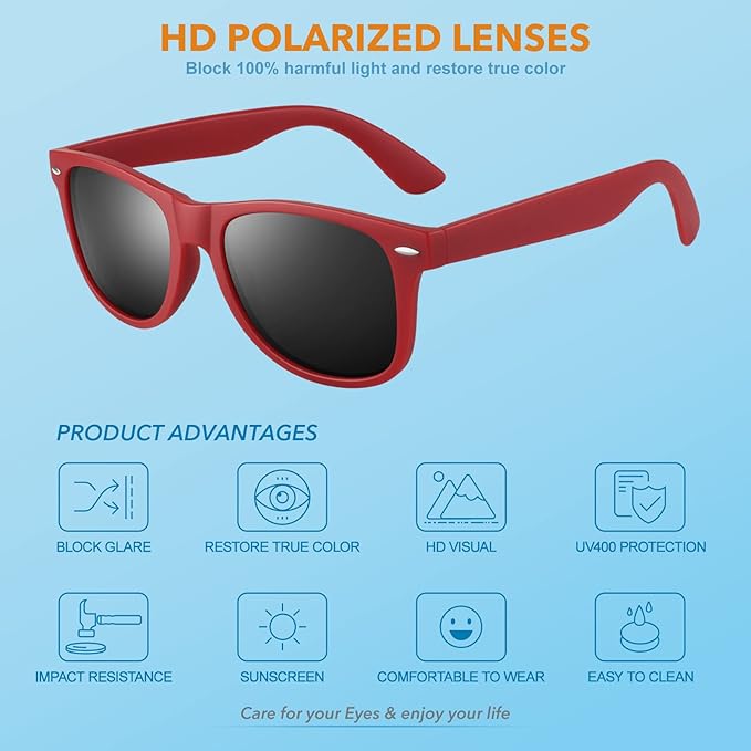 Occhiali da sole retro polarizzati in stile anni '80 - Jamie, Edizione Estate 2025