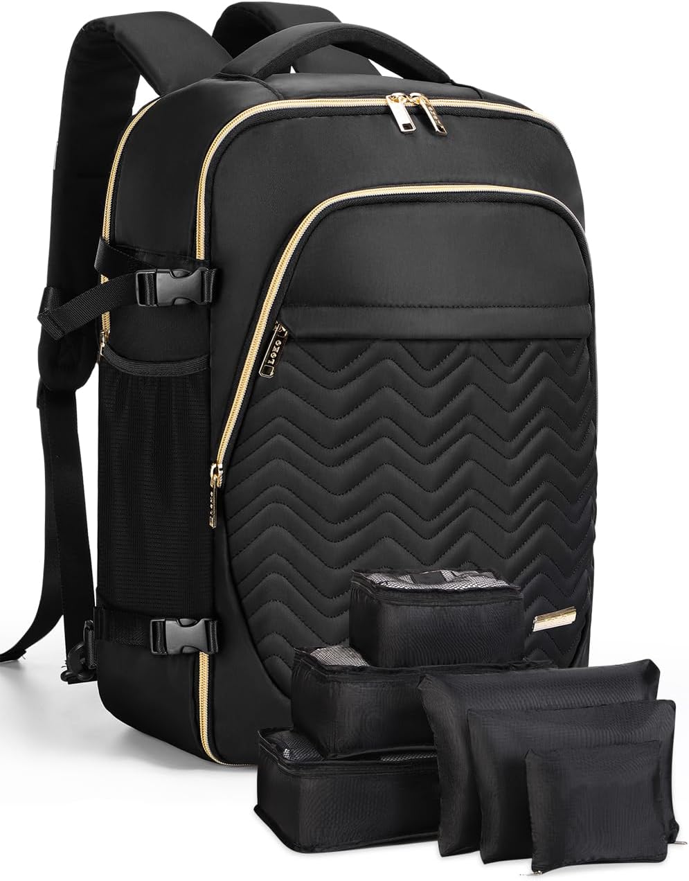 Trolley da Viaggio Compatibile con Volo da 40L con 6 Cubi per Imballaggio e Comparto per Laptop