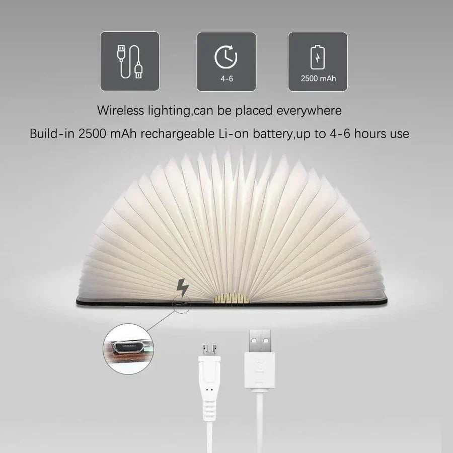Luce da Libro Pieghevole con Luce LED Calda - StoryGlow