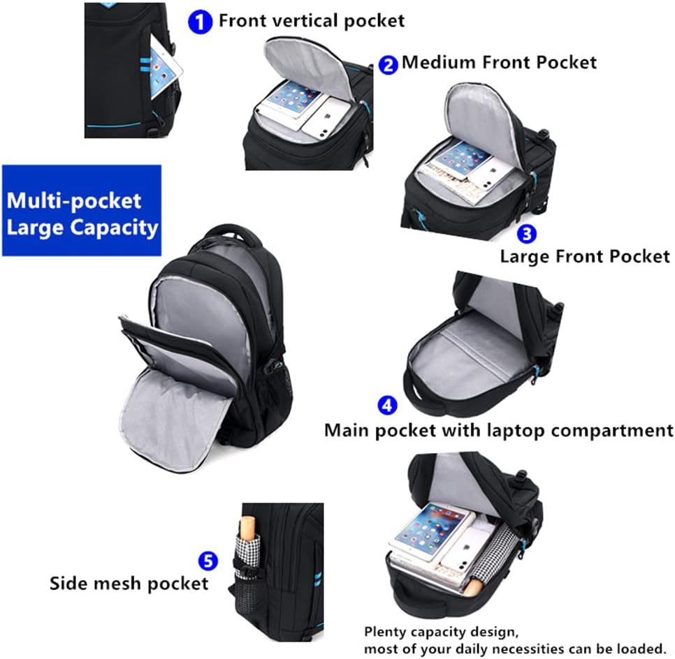 Zaino scolastico multifunzionale con ruote per ragazzi – Borsa trolley convertibile