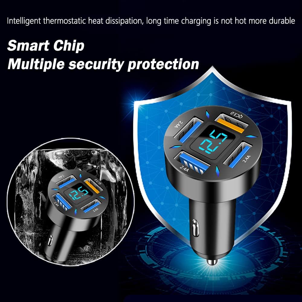 Caricabatterie per auto 66W Super Carica Veloce con USB PD & QC 3.0 – Universale per accendisigari 12-24V