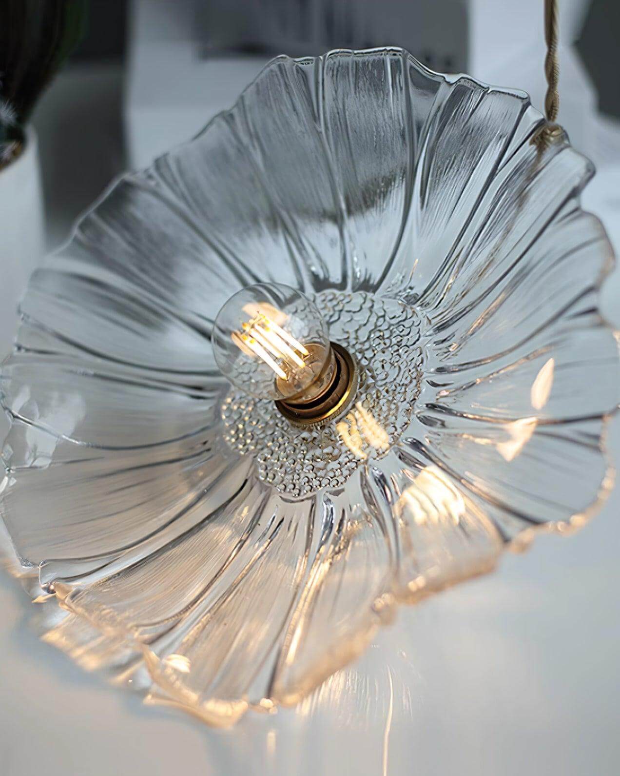 Lampadario in Vetro Fiore - Illuminazione Design Retrò