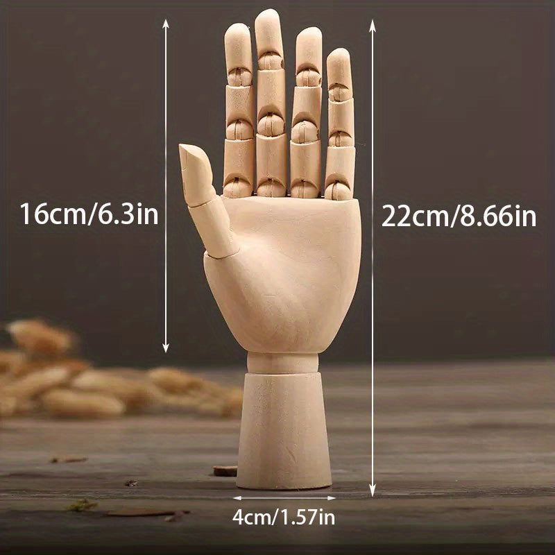 Modello di Mano in Legno Creativo Nordico – Oggetto Decorativo Movibile e Atmosferico