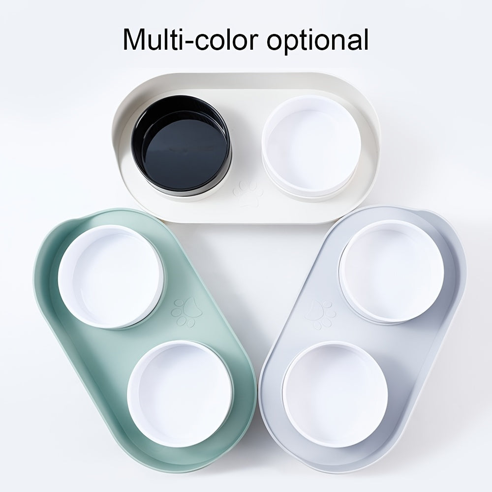 Ciotola Elevata Doppia per Animali Domestici – Mangiare e Bere Confortevolmente per Gatti e Cani