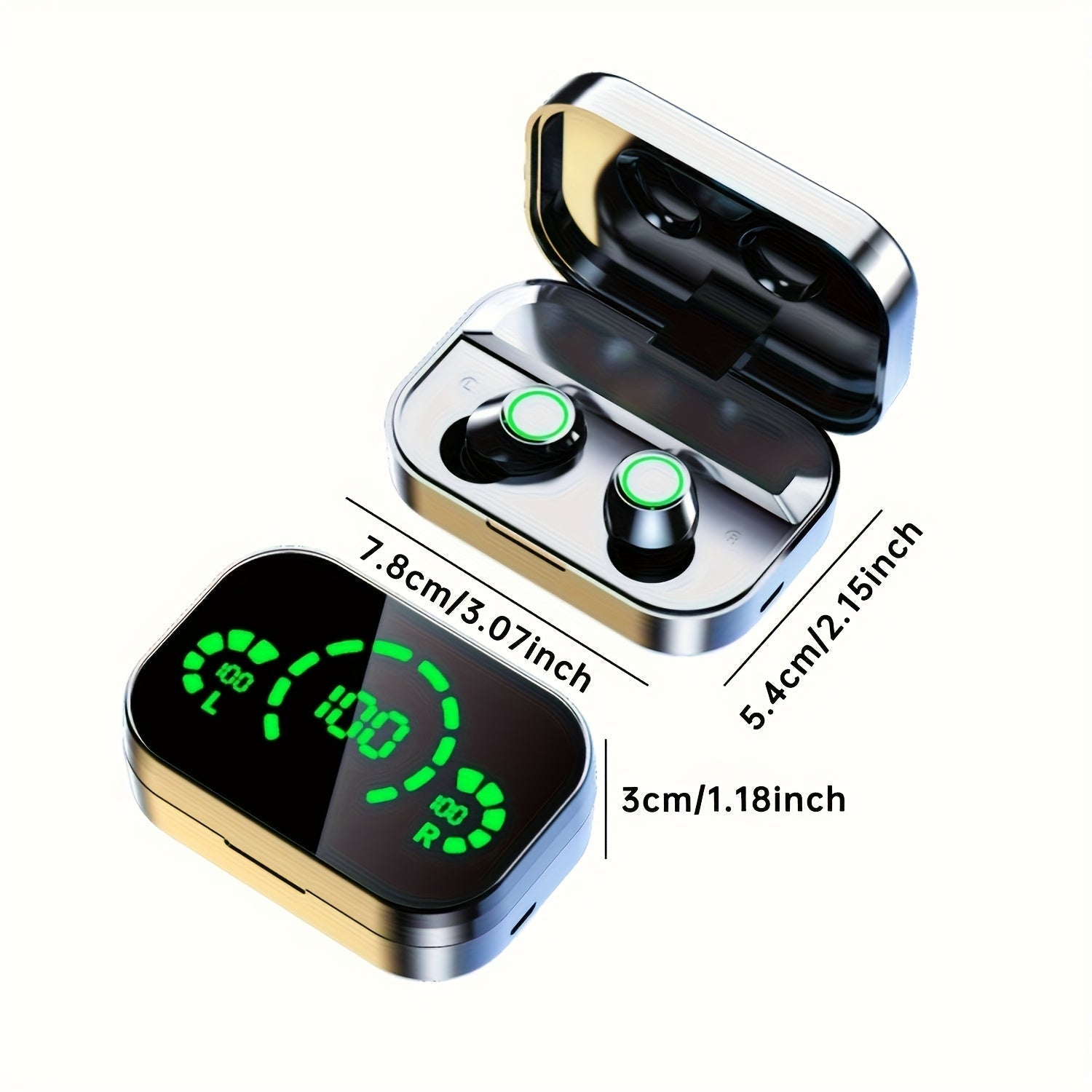 Cuffie Stereo Wireless con Custodia di Ricarica – Sportive, Comode e con Suono di Alta Fedeltà