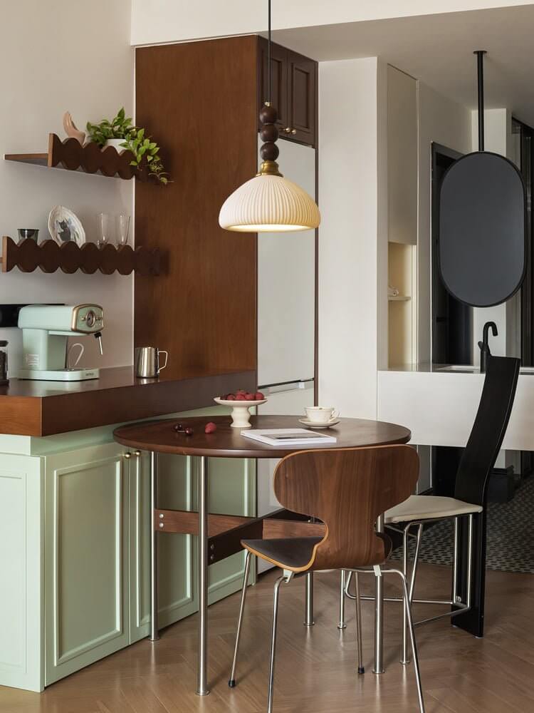 Lampadario in Vetro - Legno & Metallo