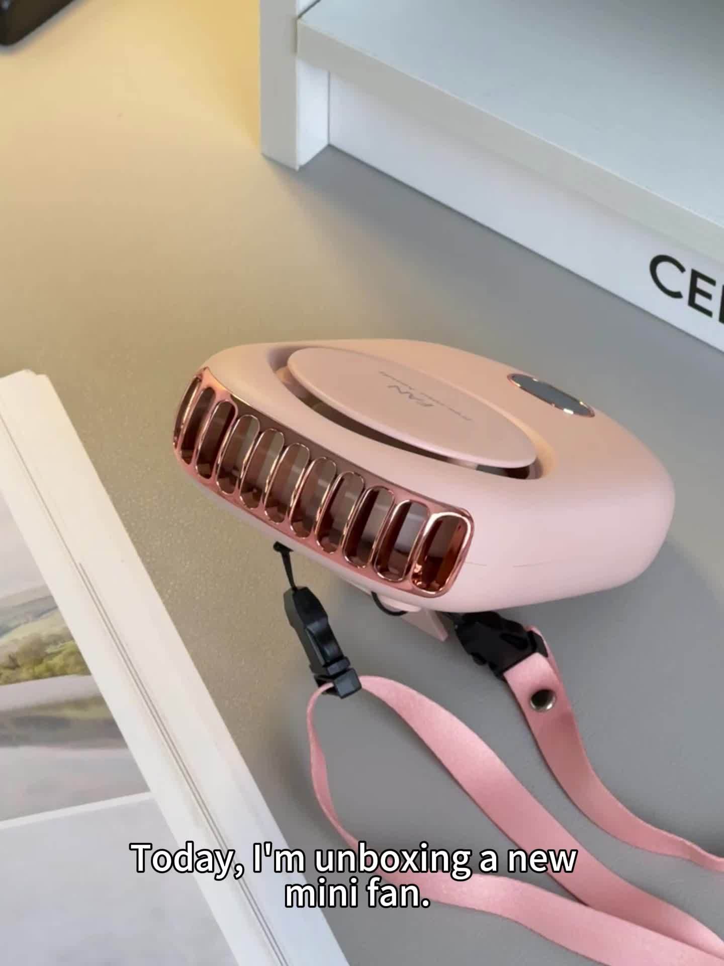 Ventilatore Mini da Collo Ricaricabile USB – Leggero con Velocità Regolabili