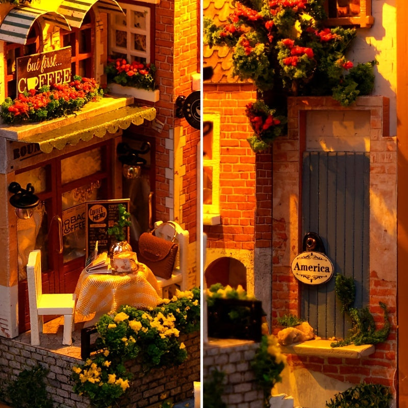 Portabiblioteca DIY Casa di Bruges – Modello in Legno 3D della Città Vecchia