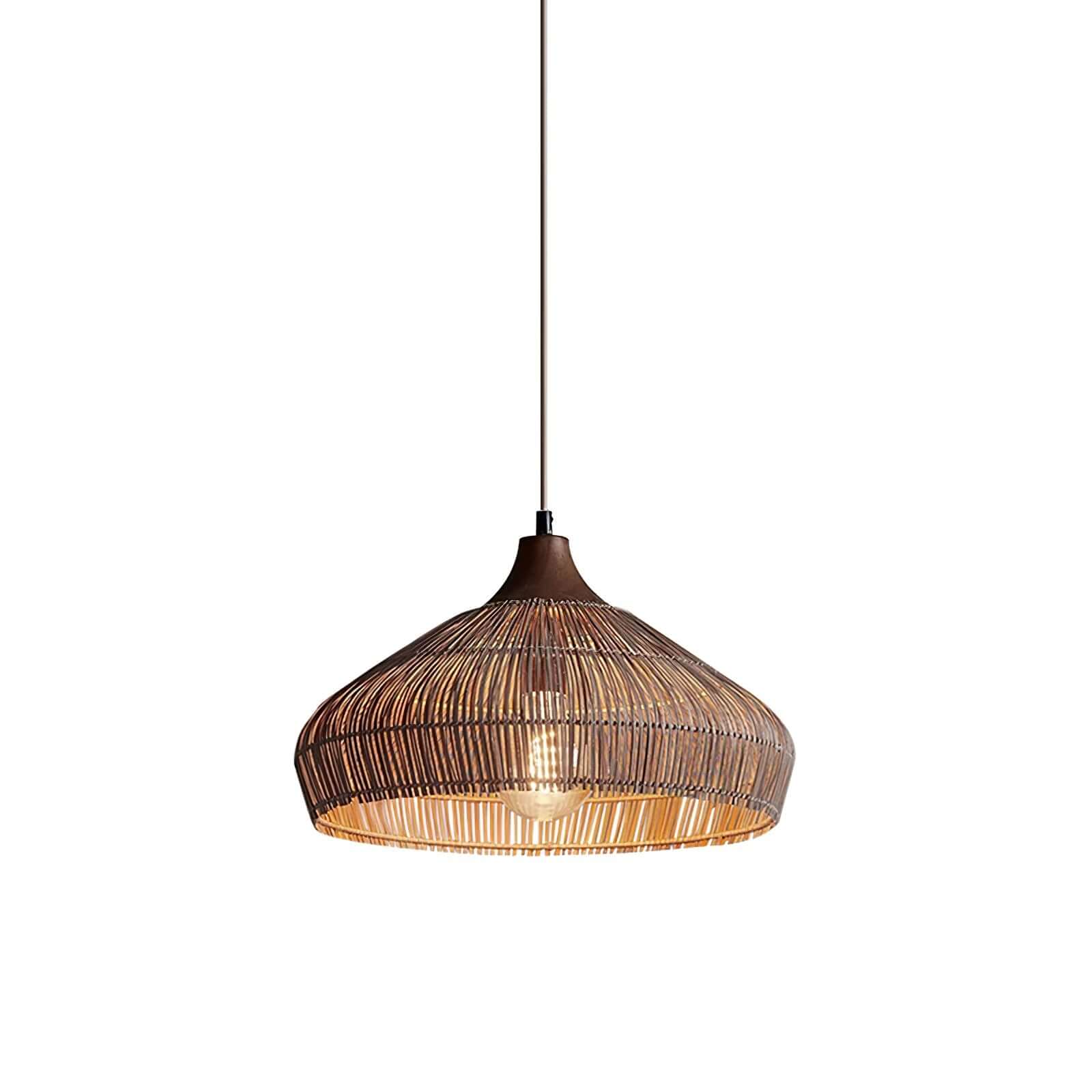 Lampada a Sospensione in Rattan - Stile Bohemien