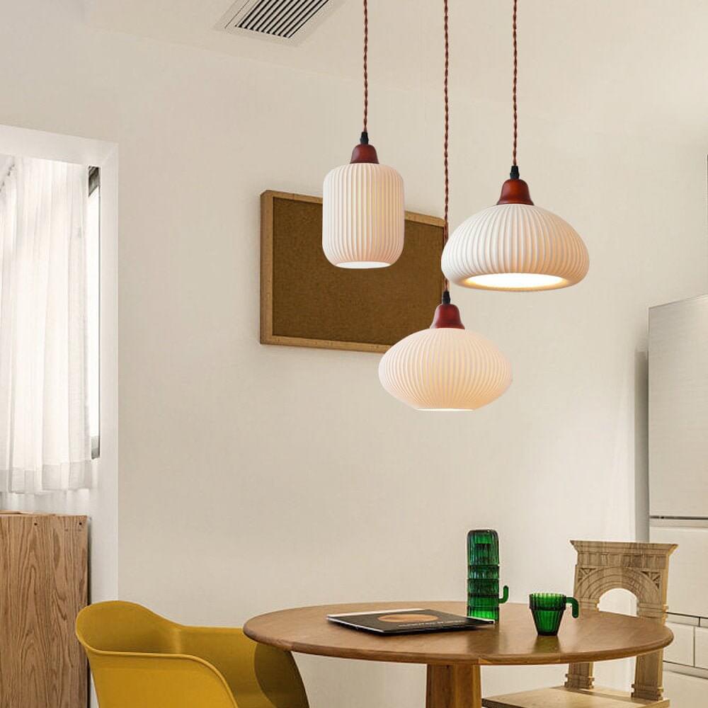 Lampada a Sospensione in Ceramica Elegante - Design Rustico