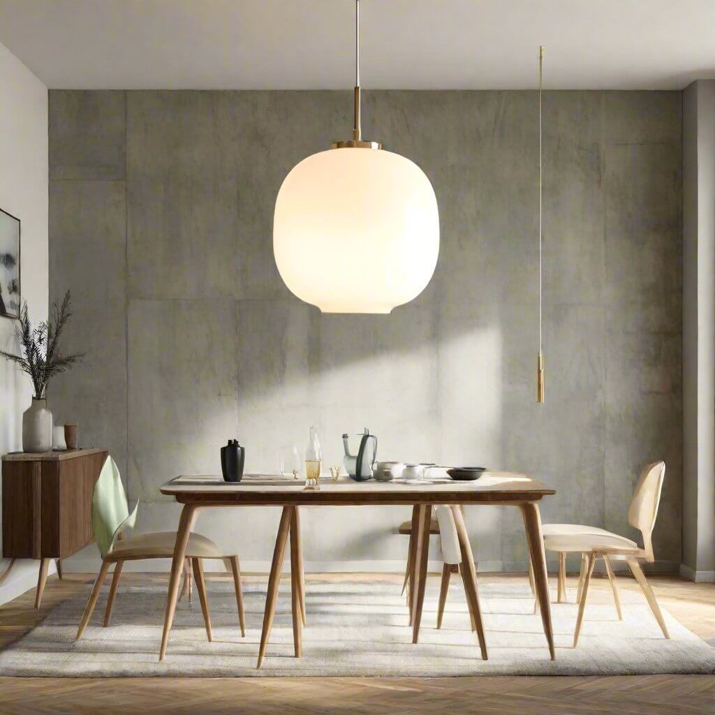 Lampadario Moderno - Design in Vetro Opalino