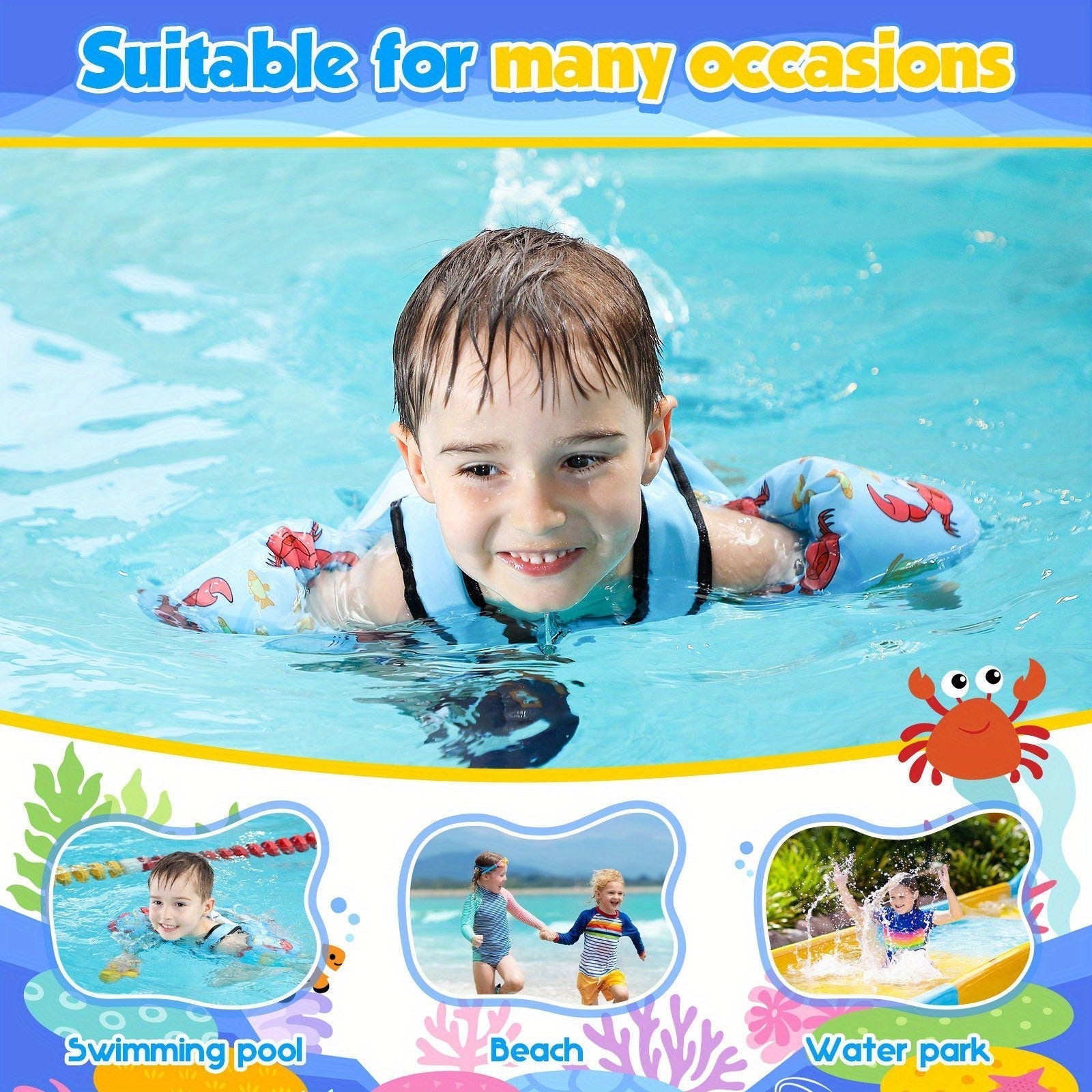 Giubbotto Salvagente per Bambini DinoGuard – Ali Rimovibili e Vestibilità Sicura