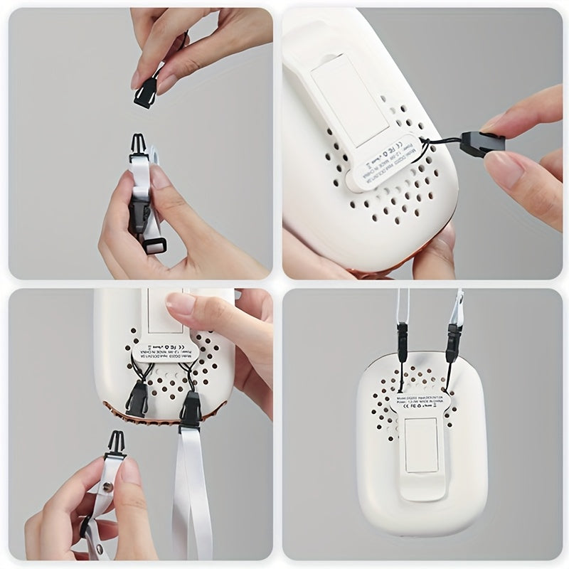 Ventilatore Mini da Collo Ricaricabile USB – Leggero con Velocità Regolabili