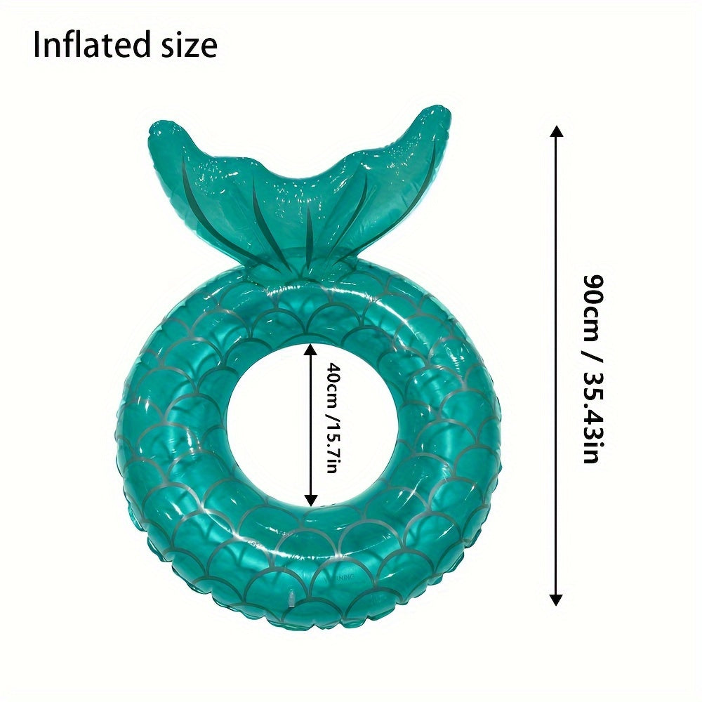 Float gonfiabile a forma di conchiglia di sirena – Design ergonomico con cuscino