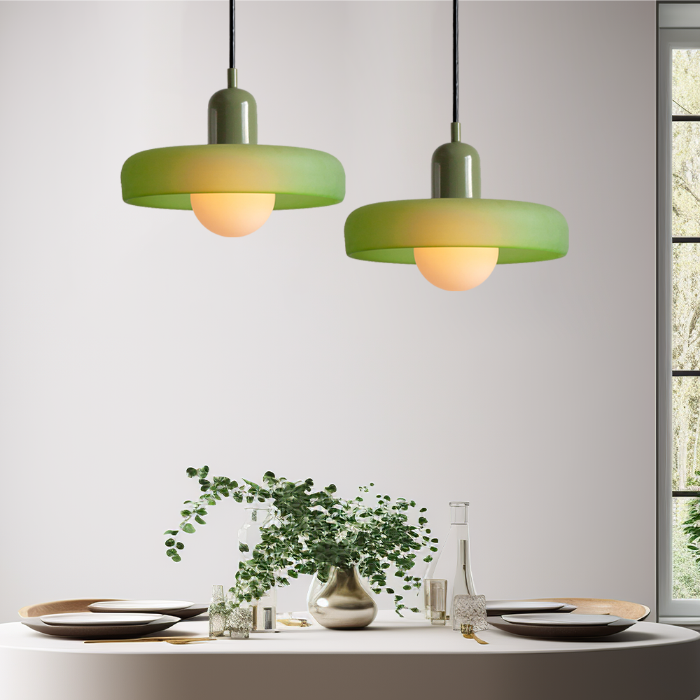 ColorLoop Pendant – Lampada Pendente Artistica in Stile Bauhaus con Luce Calda