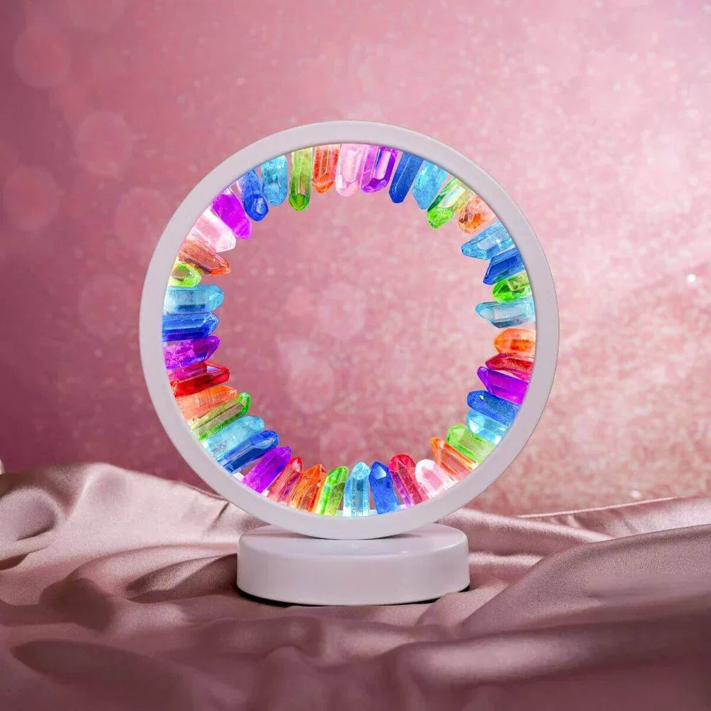 AuraGlow Lampada Premium in Cristallo | Lampada notturna che migliora l'umore con design elegante e alimentazione USB