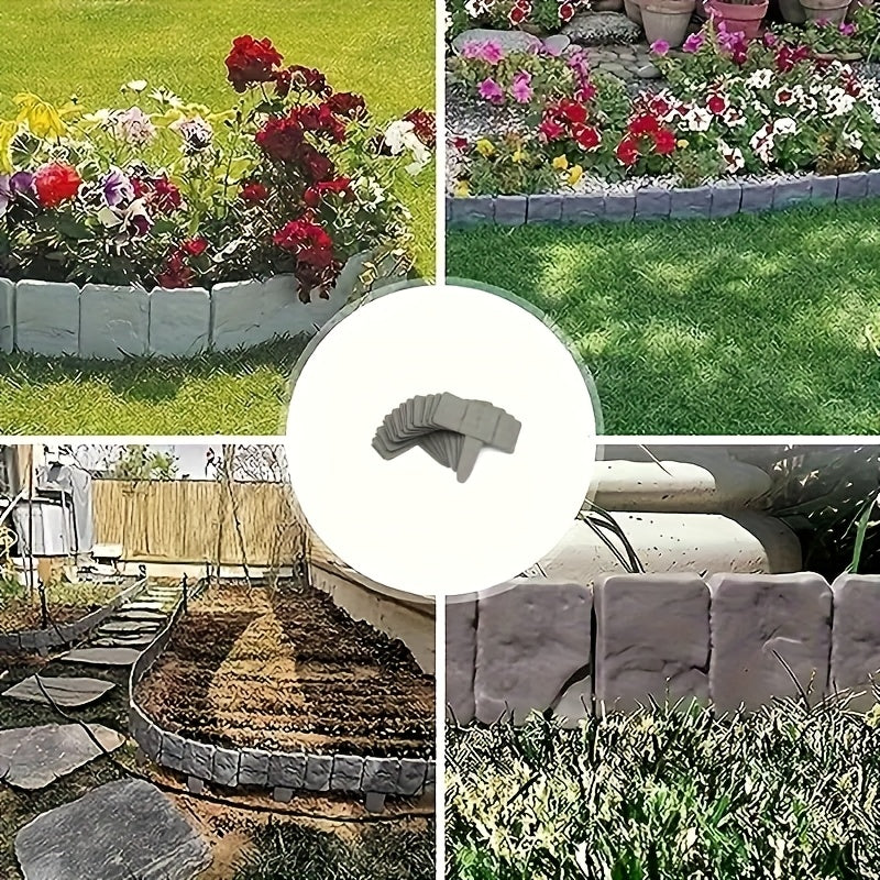 Set di Bordo Giardino in Aspetto Pietra – Pratico e Decorativo