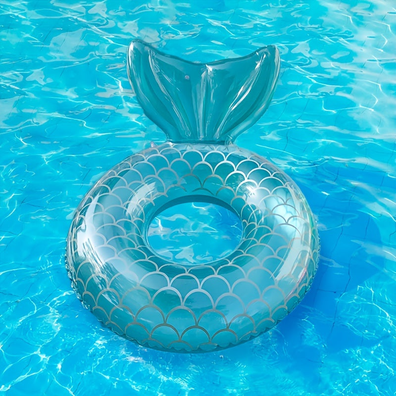 Float gonfiabile a forma di conchiglia di sirena – Design ergonomico con cuscino