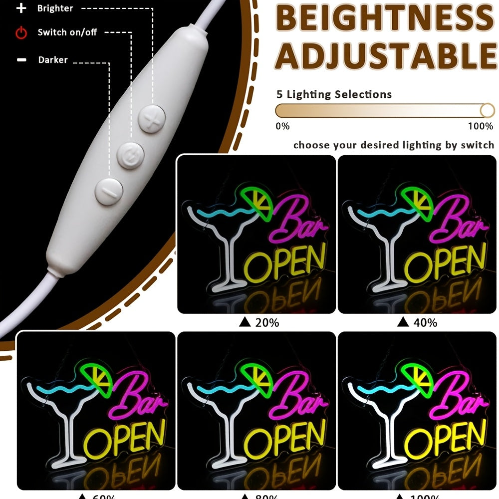 Insegna Illuminata "Bar Aperto" – Decorazione Atmosferica