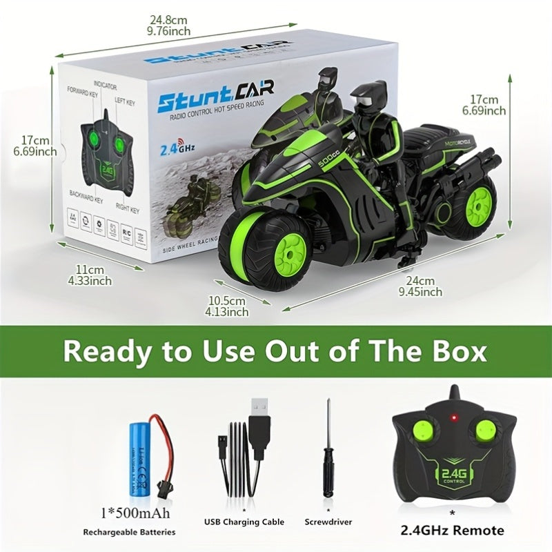 Motocicletta Acrobatica Radiocomandata – Ruote Rotanti a 360° e Alta Velocità per Bambini