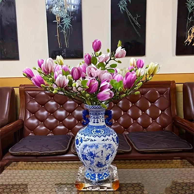 Set di 4 Fiori di Magnolia Realistici – Eleganti e Senza Tempo per Matrimoni e Decorazioni di Lusso