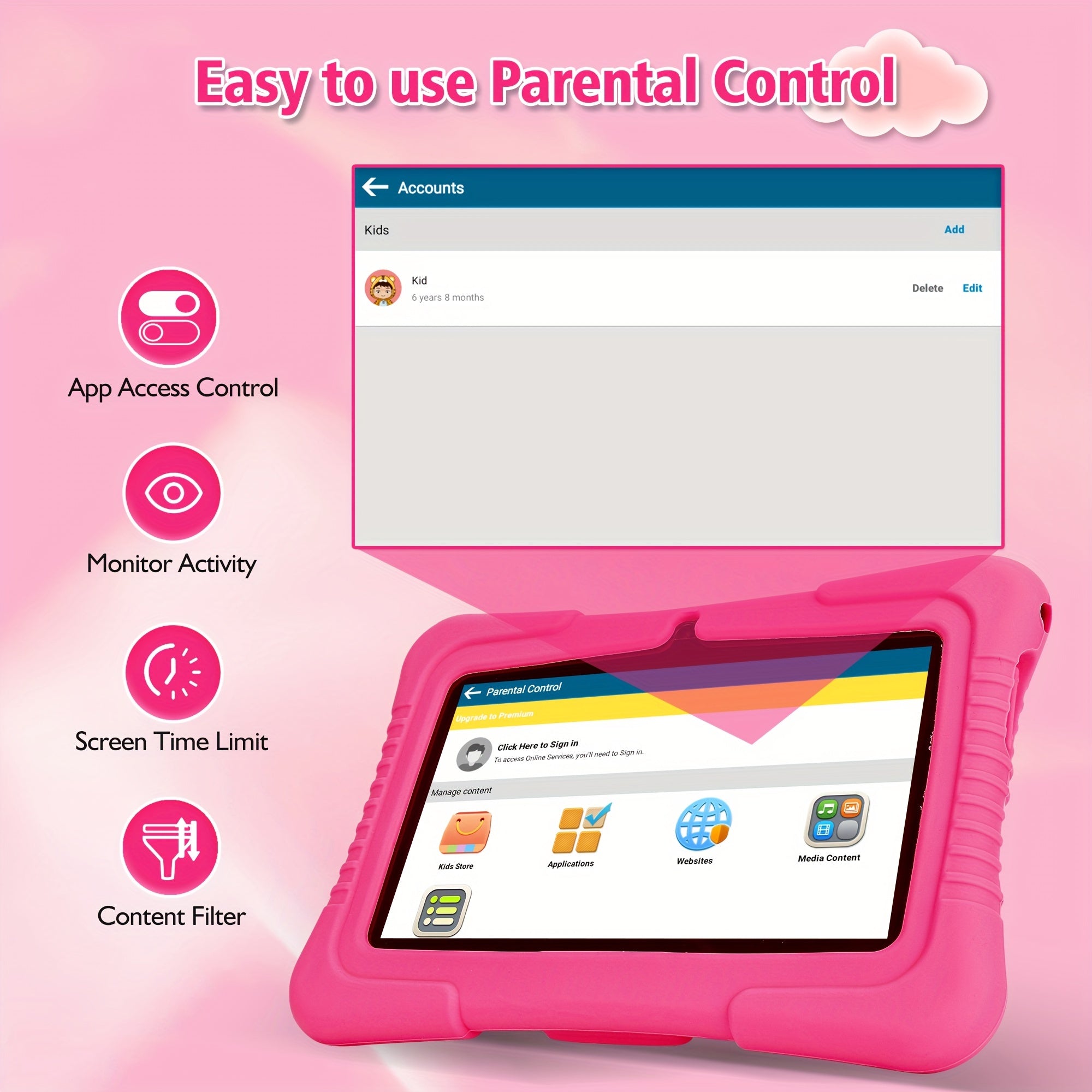 Tablet per Bambini 7 Pollici - Tablet Android con Protezione per gli Occhi