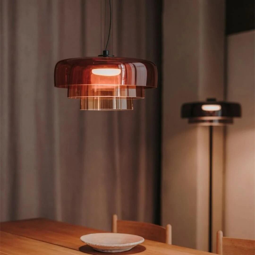 Lampada a sospensione in vetro norvegese - Design unico
