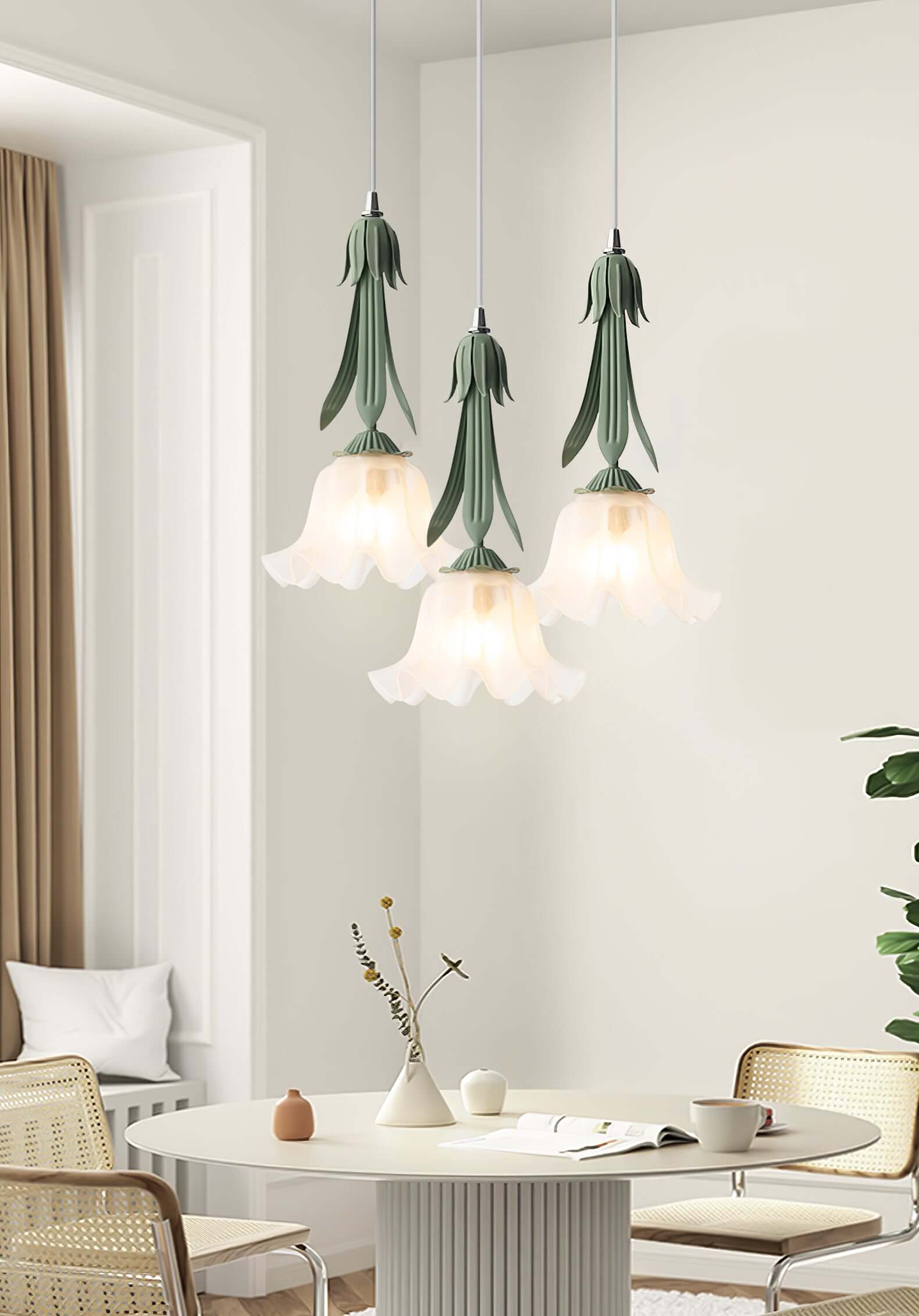 Elegante Lampada a Sospensione con Design a Fiore