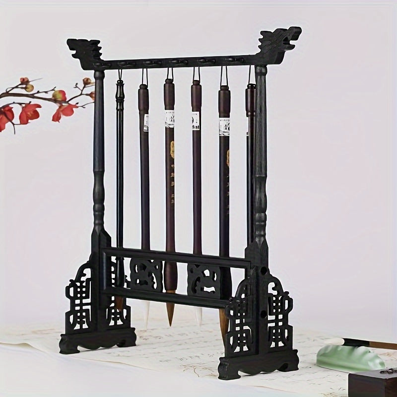 Supporto per Pennelli di Calligrafia Tradizionale Elegante – Fatto a Mano con 12 Slot