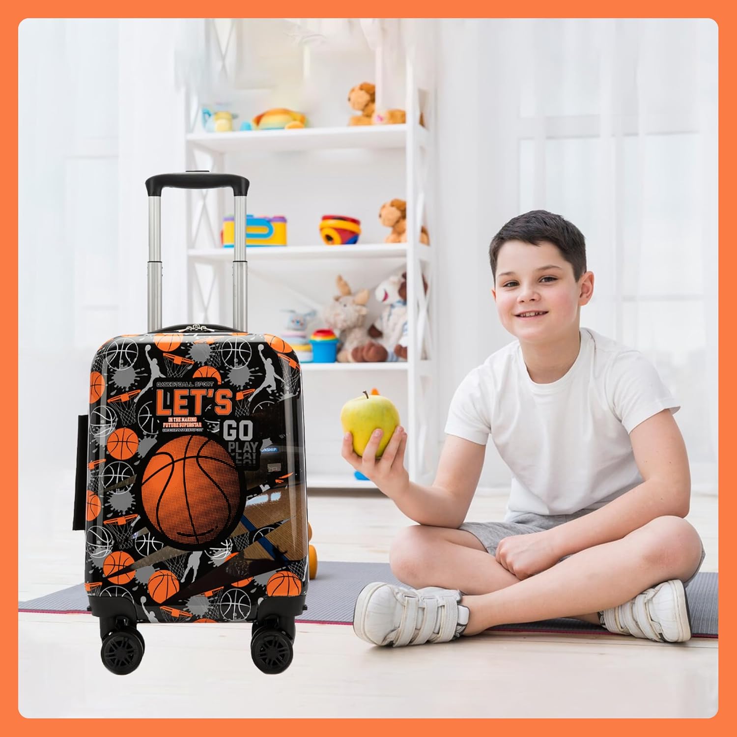 Set di Valigie Rigide per Bambini con Ruote Girevoli – 40 cm