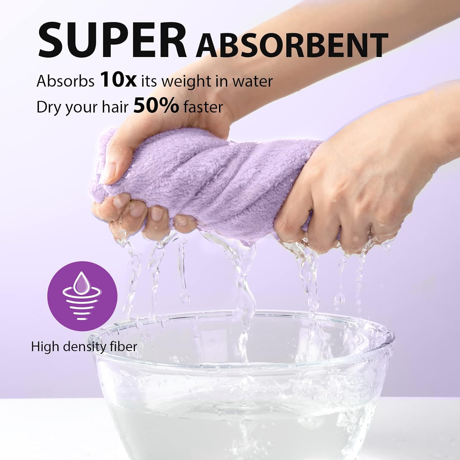 Asciugamano per Capelli in Microfibra – Confezione da 3