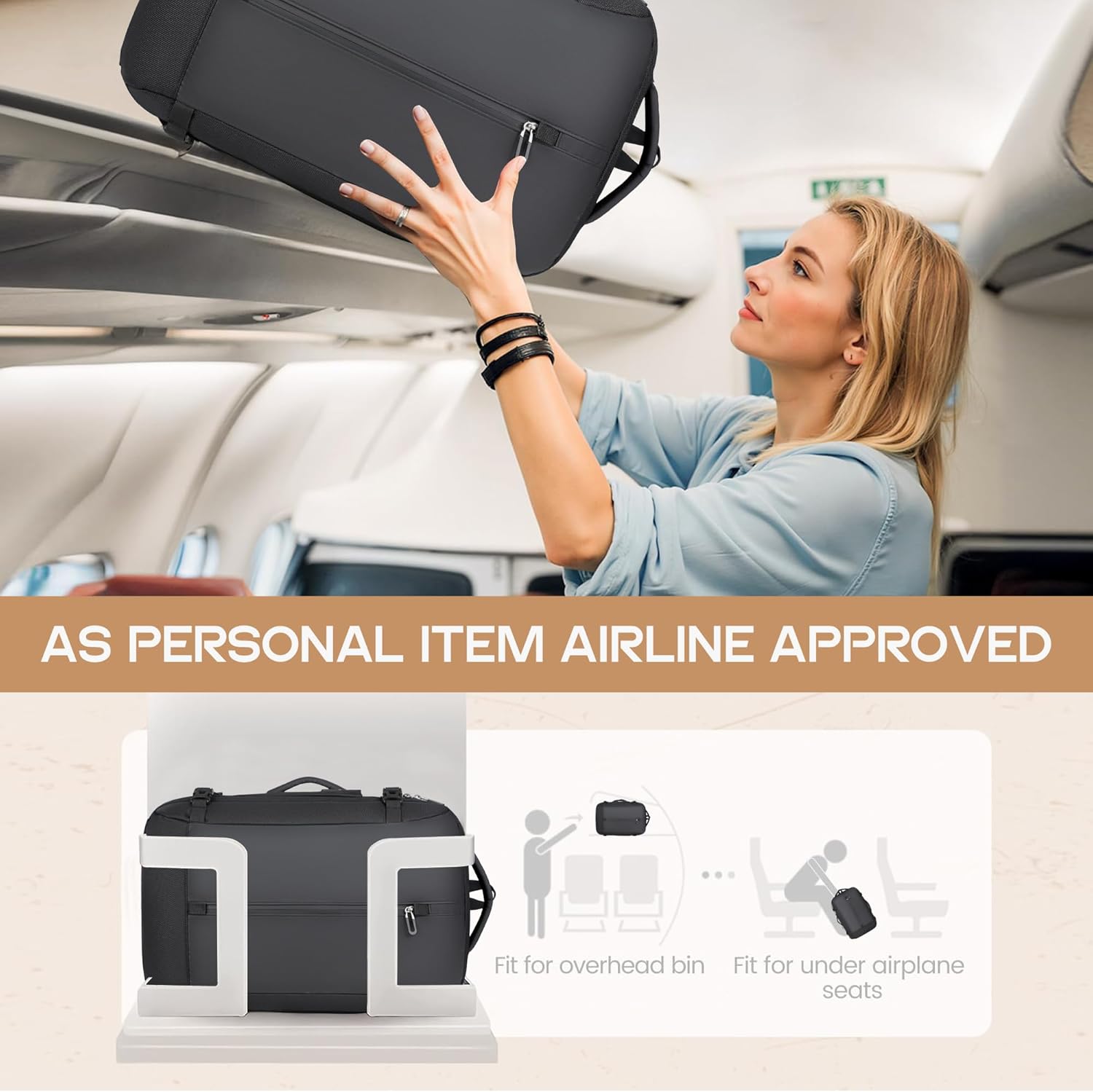Zaino da Viaggio Impermeabile Espandibile da 40L con Porta USB e Scomparto per Laptop da 17” – AirVoyage (Acquista 1, Ricevi 1 GRATIS Promo)
