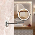 Miroir grossissant LED | Rechargeable | Cosmétique & Salle de bain | Chrome argenté