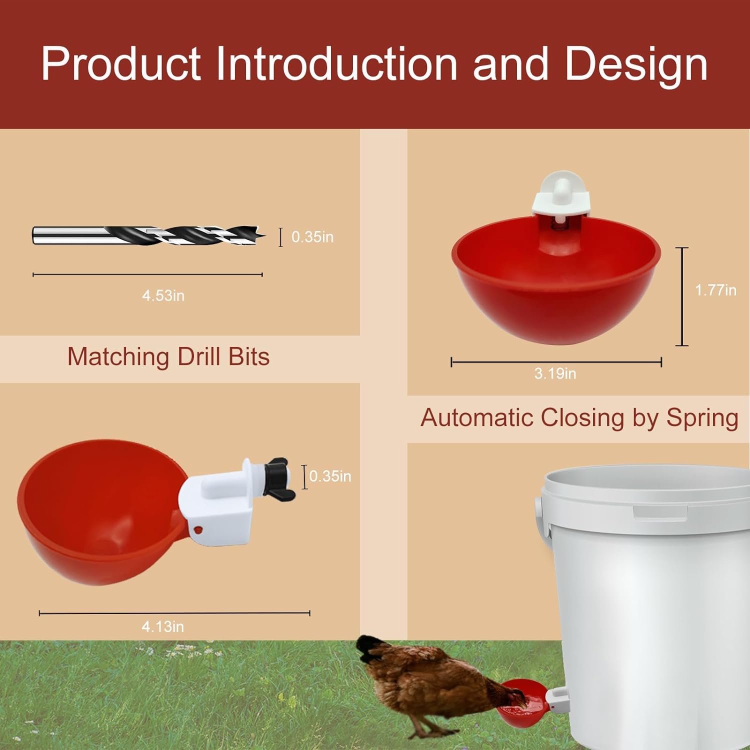 Set di 10 Bevitrici per Polli – Pratiche ed Efficienti