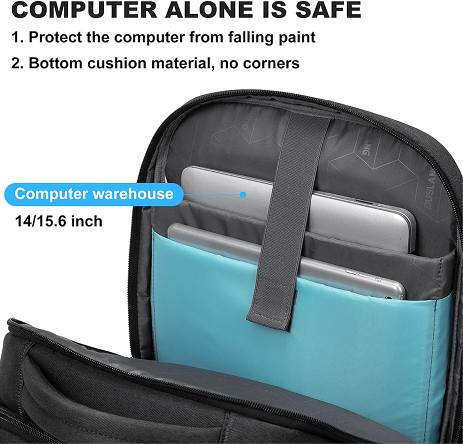 Zaino Impermeabile per Laptop e Viaggi con Scomparti Organizzati
