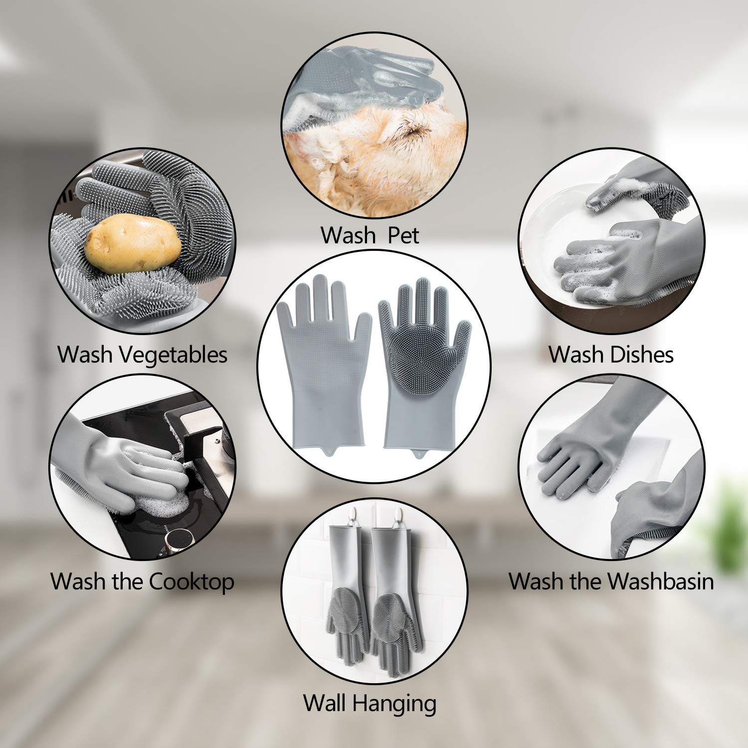 Guanto per Toelettatura Efficiente per Animali – Per un Pelo Senza Nodii!