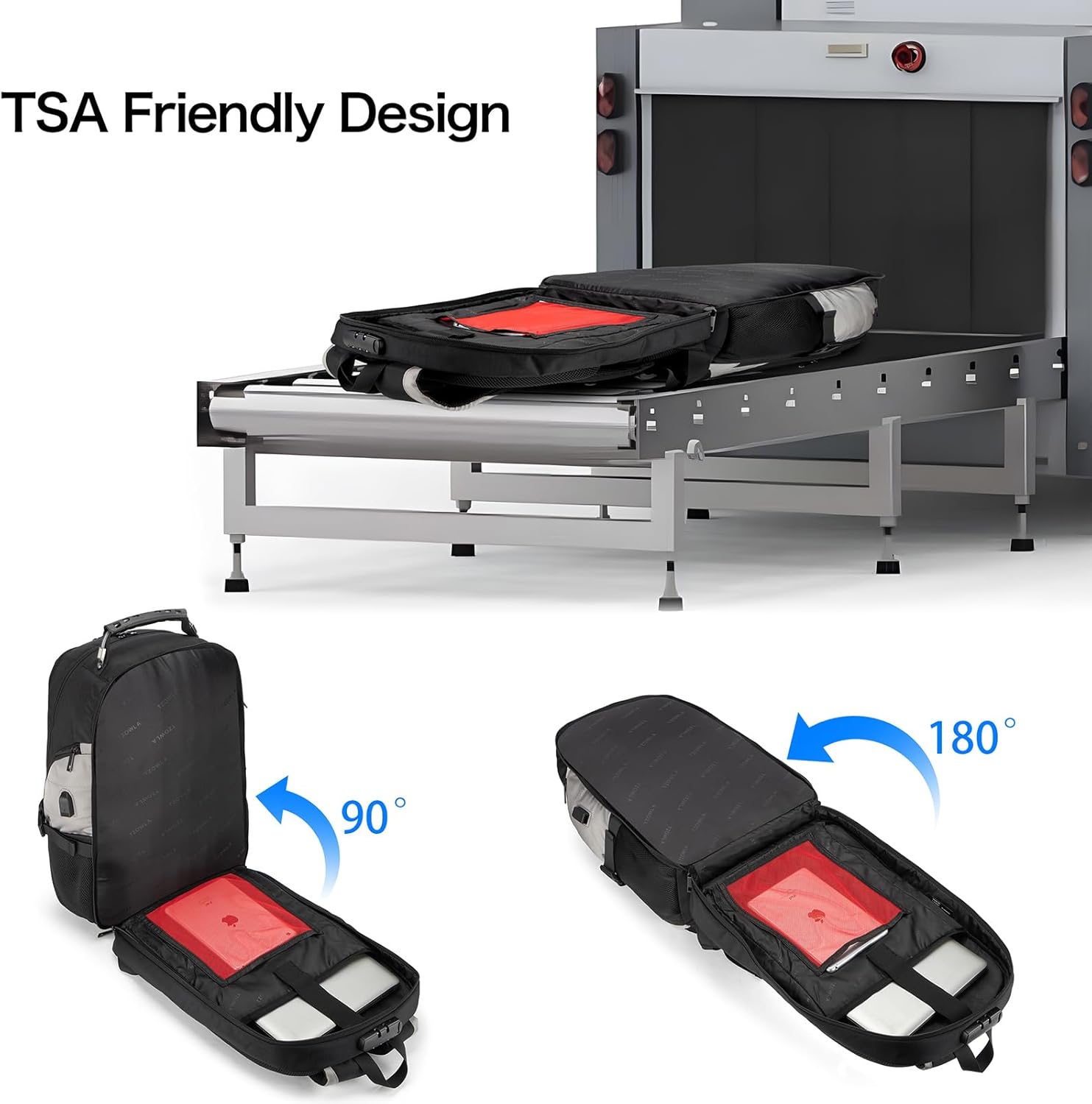 Zaino Impermeabile Antifurto per Laptop e Viaggi con Porta USB – 43,94 cm