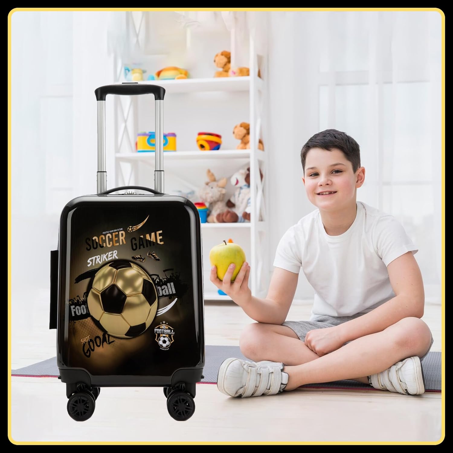 Set di Valigie Rigide per Bambini con Ruote Girevoli – 40 cm