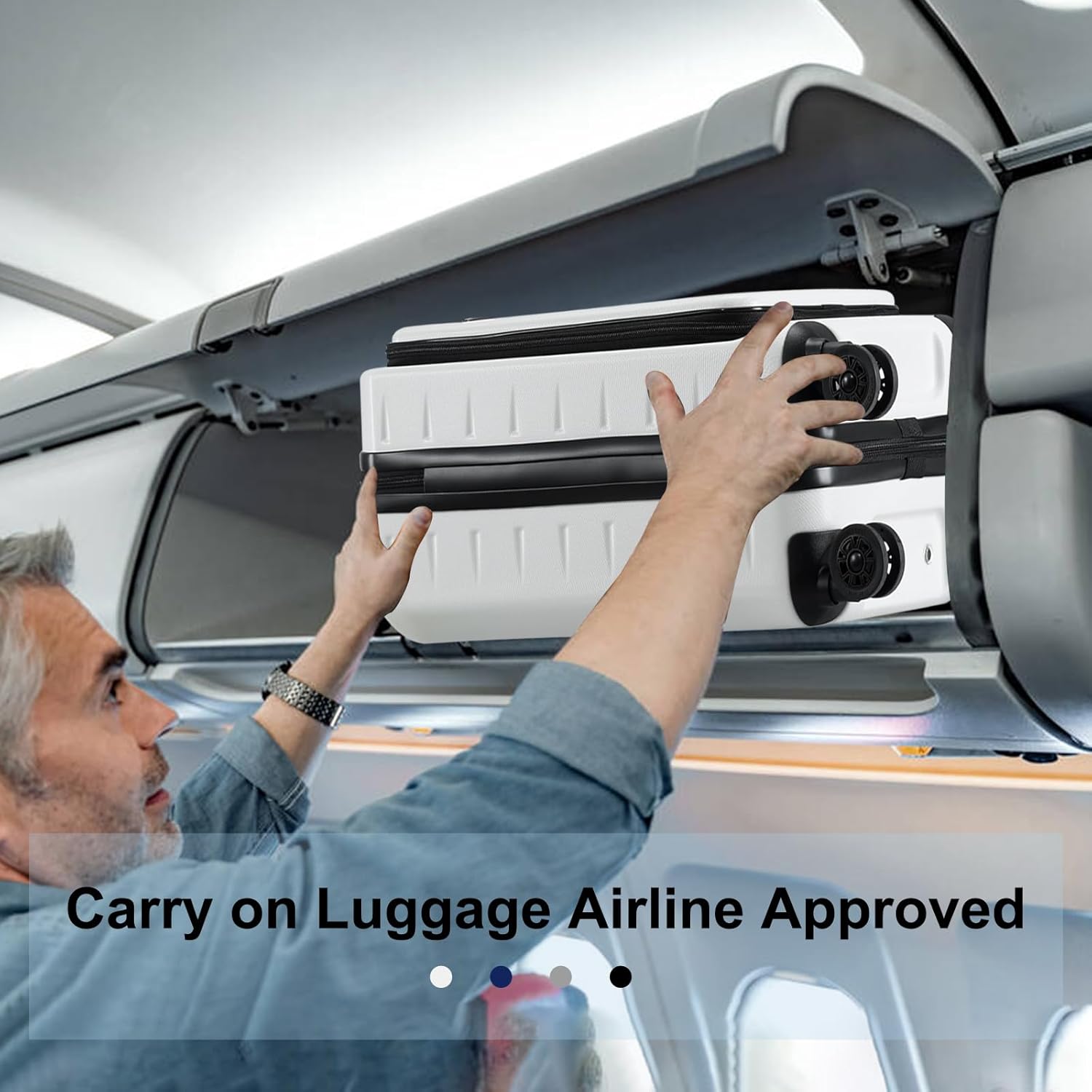 Valigia Rigida Espandibile con Tasca Frontale e Lucchetto TSA