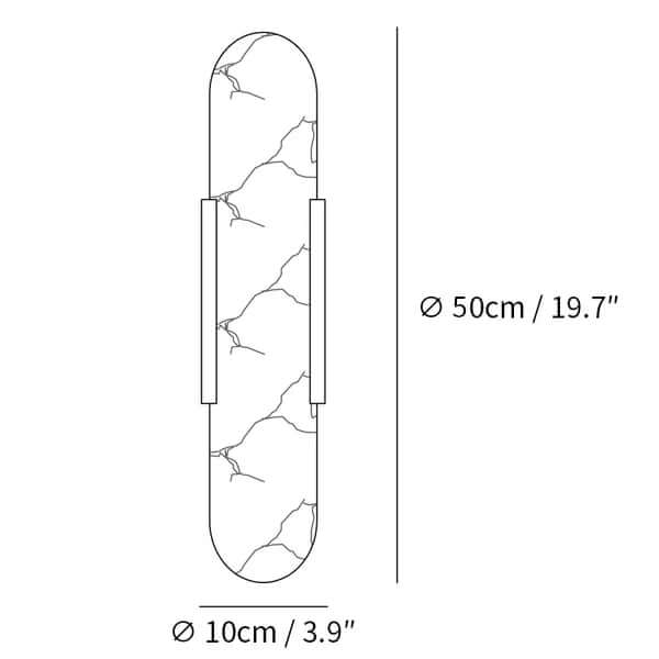 Lampada da Parete Moderna - Alabastro & Metallo