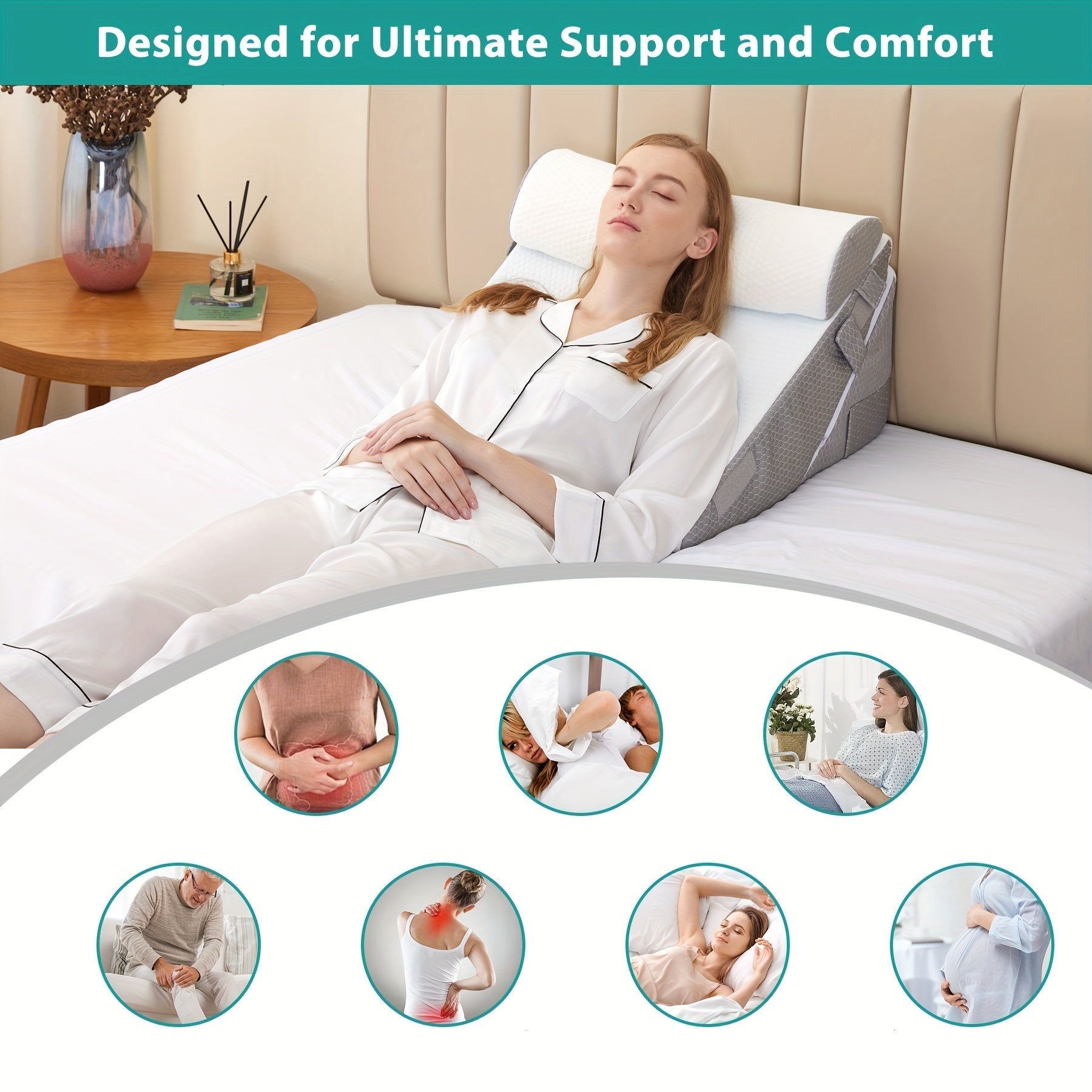 Cuscino a Cuneo Regolabile RelaxPlus – Comfort e Supporto per il Recupero