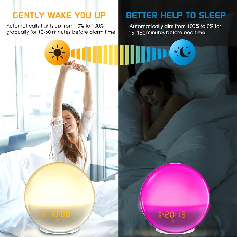 Orologio Digitale Alarm Clock Halo Light – Sveglia con Alzatina e Funzione Doppia Sveglia