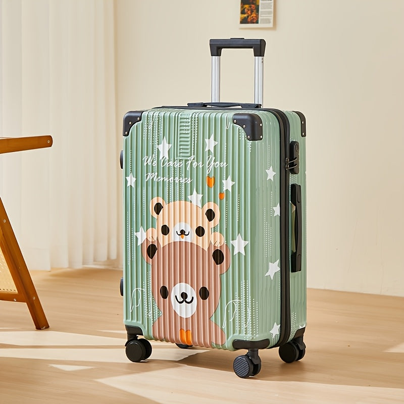 Valigia di Lusso con Graffiti a Tema Spaziale – Valigia da 24 Pollici con Ruote Girevoli e Lucchetto TSA