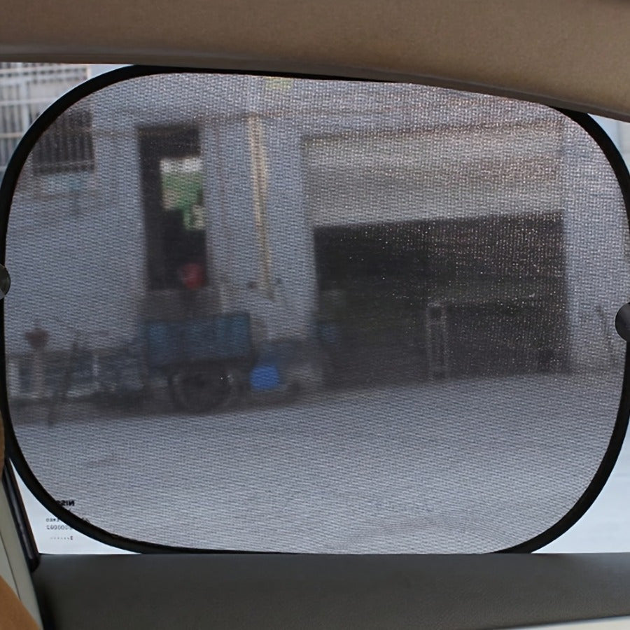 Set di Tende Solari in Rete Nera per Finestrini Posteriori dell'Auto – Protezione Estiva