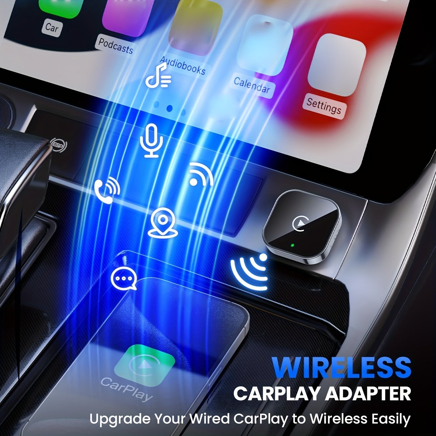 Adattatore Wireless CarPlay & Android Auto 2-in-1 – Connessione Rapida Plug & Play