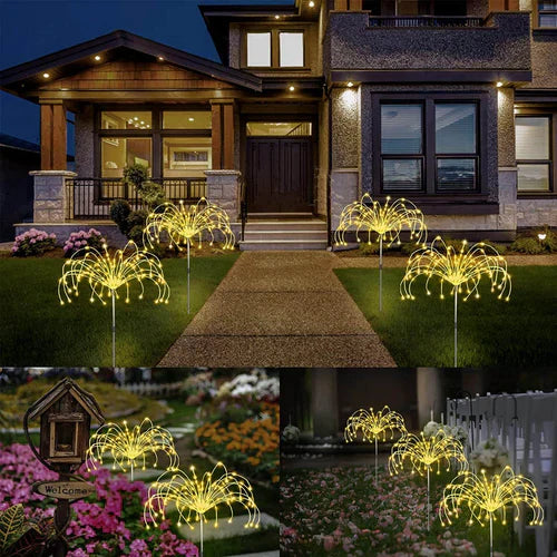 Lampada da Giardino Solare Impermeabile con Effetto Fuochi d'Artificio – SparkGlow